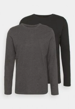 Pier One 2 Pack - Longsleeve - Dark Grey/Black 12 Pier One 2 Pack - Longsleeve - Dark Grey/Black -Pier One 007c88127656457c8f19869283e98031