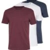 Pier One 3 Pack - T-Shirt Basic - Mottled Bordeaux/White/Blue 1 Pier One 3 Pack - T-Shirt Basic - Mottled Bordeaux/White/Blue -Pier One 1a1b68220b7042e3b86fe00c310634af