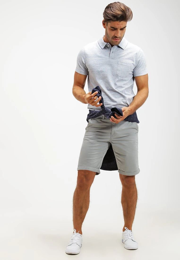 Pier One Poloshirt - Light Blue Melange 4 Pier One Poloshirt - Light Blue Melange - Afbeelding 2