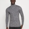 Pier One Muscle Fit Turtle - Trui - Mottled Grey -Pier One 6dccc0cd05f94e93a24ce9a9cb1ddc54