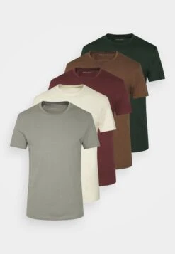 Pier One 5 Pack - T-Shirt Basic - Bordeaux/Light Grey/Brown 14 Pier One 5 Pack - T-Shirt Basic - Bordeaux/Light Grey/Brown -Pier One 83cca5e18c004829aaae044651c3ddc2