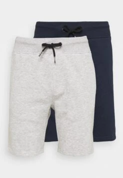 Pier One 2 Pack - Shorts - Mottled Light Grey/Dark Blue -Pier One a016a38a83ef43128acf5c1dc618e643