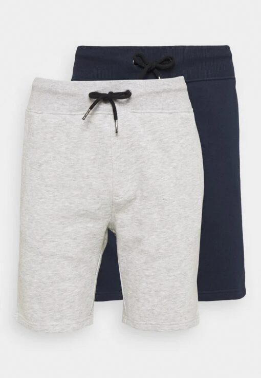 Pier One 2 Pack - Shorts - Mottled Light Grey/Dark Blue -Pier One a016a38a83ef43128acf5c1dc618e643 scaled