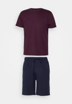 Pier One Pyjama - Dark Blue/Bordeaux -Pier One b2f14588a60742cf921b03381d5dcec9