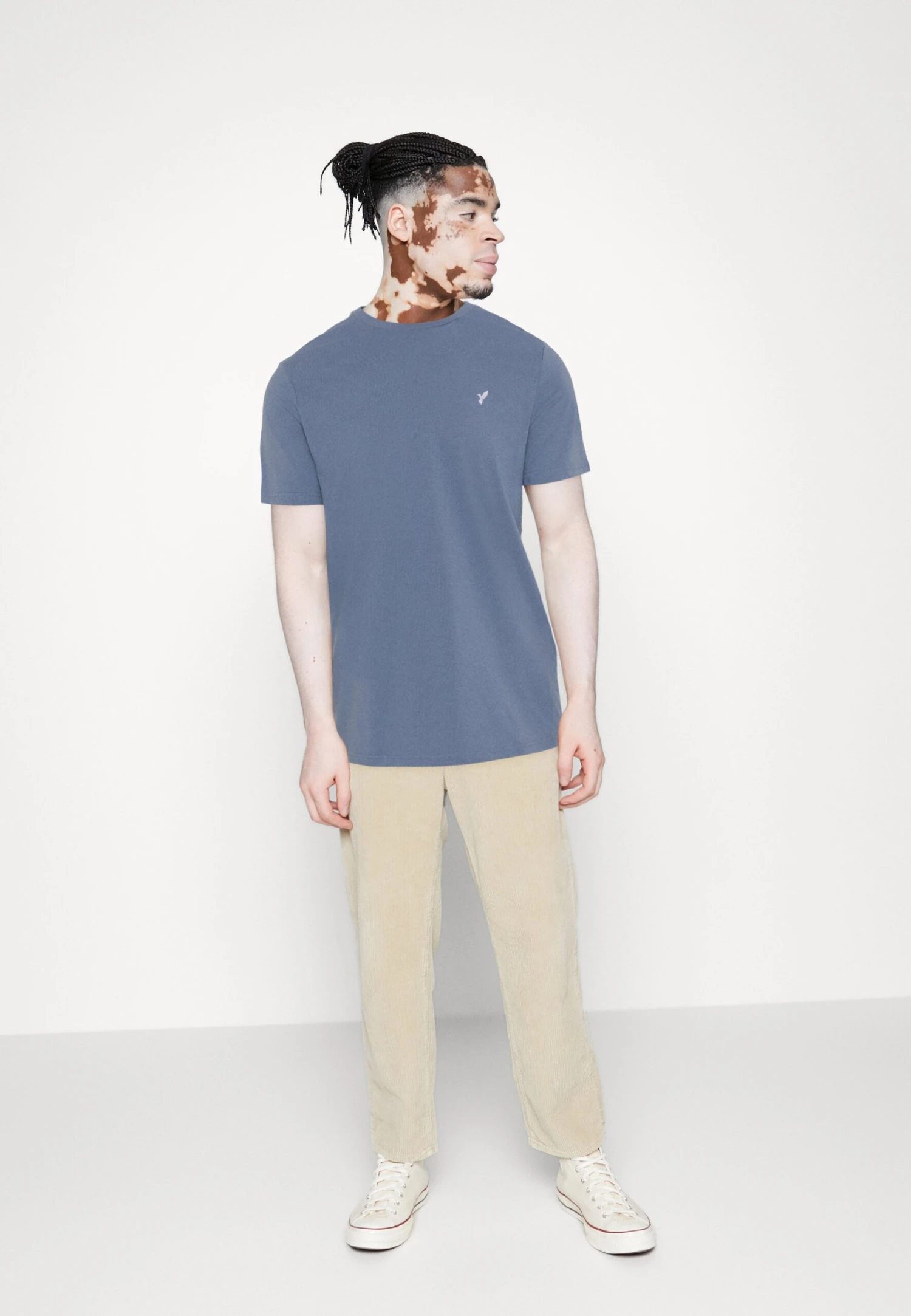 Pier One 3 Pack - T-Shirt Basic - White/Dark Blue/Blue 3 Pier One 3 Pack - T-Shirt Basic - White/Dark Blue/Blue